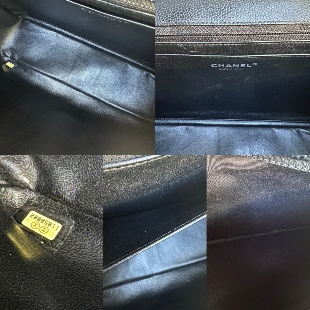 SOLD Chanel Caviar Leather Jumbo Single Flap Shoulder Bag - Picture 16 of 16